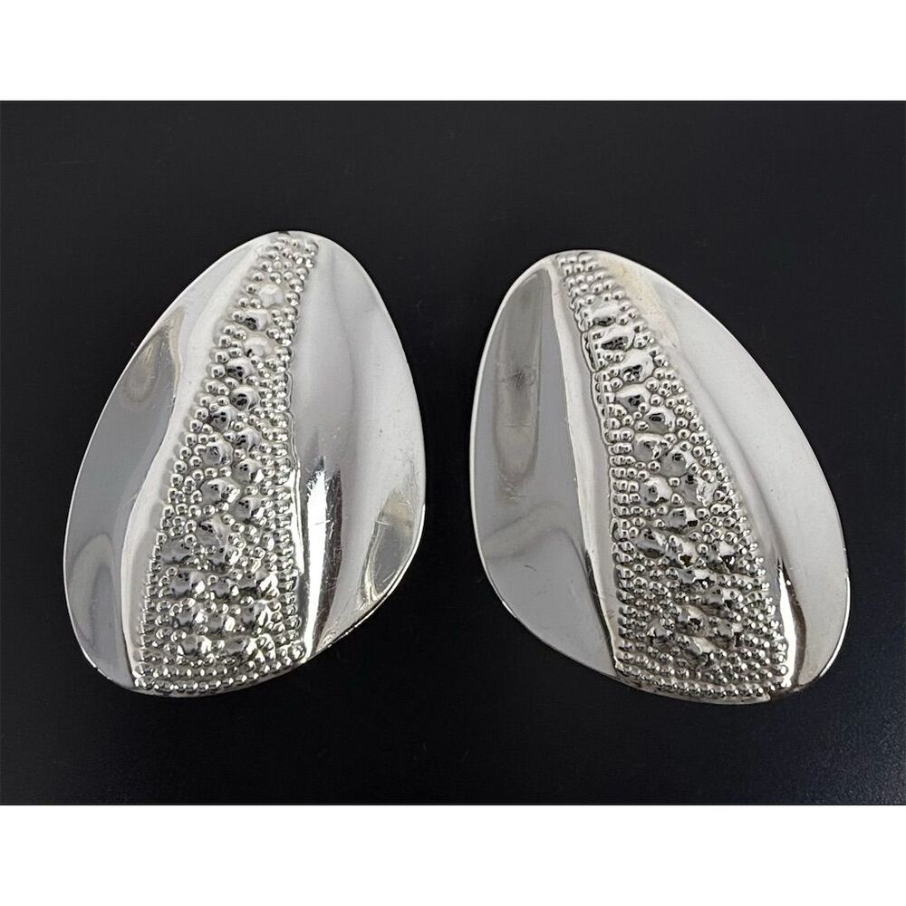 Vintage GM Sterling Silver Clip-On Earrings Fine Jewelry